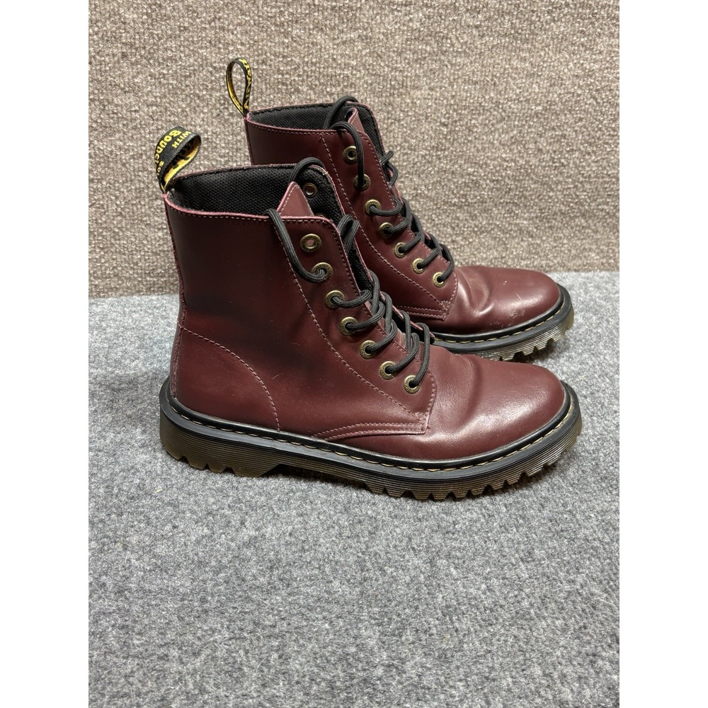 Doc Martens Women's Size 9 Dark Cherry Leather Luana Combat Boots Lace Up